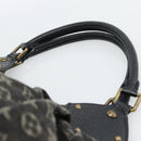 LOUIS VUITTON Monogram Denim XL Hand Bag Black M95510 LV Auth 190157SAV-8
