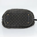 LOUIS VUITTON Monogram Denim XL Hand Bag Black M95510 LV Auth 190157SAV-5