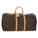 LOUIS VUITTON Monogram Keepall 55 Boston Bag M41424 LV Auth 190169SAV-1