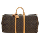 LOUIS VUITTON Monogram Keepall 55 Boston Bag M41424 LV Auth 190169SAV-13