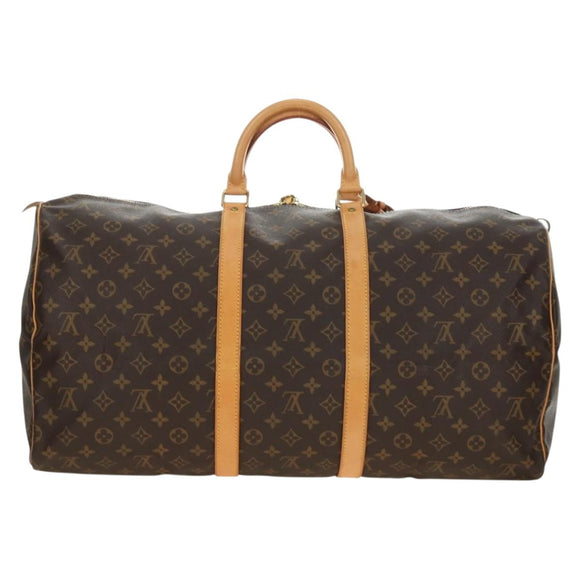 LOUIS VUITTON Monogram Keepall 55 Boston Bag M41424 LV Auth 190169SAV
