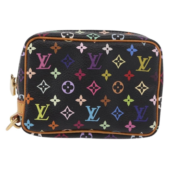 LOUIS VUITTON Monogram Multicolor Trousse Wapity Pouch Black M58034 Auth 190171M