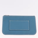 HERMES Dogon GM Wallet Togo leather Blue Silver Auth 190177M-10
