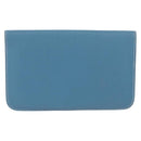 HERMES Dogon GM Wallet Togo leather Blue Silver Auth 190177M-2