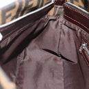 FENDI Zucca Canvas Mamma Baguette Schoudertas Zwart Bruin Auth 190180SAV-21