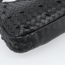 BOTTEGA VENETA INTRECCIATO Shoulder Bag Leather Black 133507 Auth 190181SAV-16