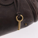 Chloe Paddington Hand Bag Leather Brown Gold Silver Auth 190182SAV-14