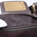 Chloe Paddington Hand Bag Leather Brown Gold Silver Auth 190182SAV-18