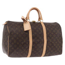LOUIS VUITTON Monogram Keepall 50 Boston Bag M41426 LV Auth 190183SAV-1