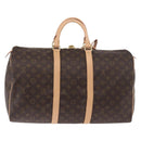 LOUIS VUITTON Monogram Keepall 50 Boston Bag M41426 LV Auth 190183SAV-3