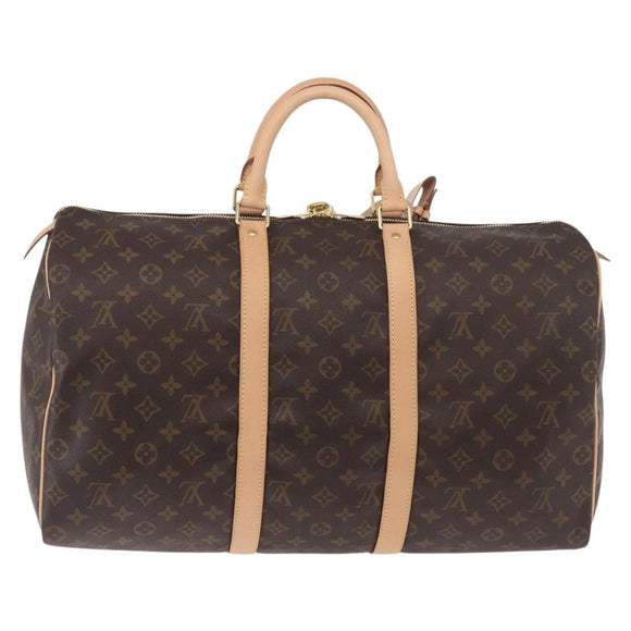 LOUIS VUITTON Monogram Keepall 50 Boston Bag M41426 LV Auth 190183SAV