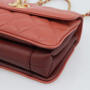 CHANEL Matelasse Ketting Schoudertas Lamsleer Roze Goud CC Auth 190185SAM-8