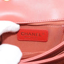 CHANEL Matelasse Ketting Schoudertas Lamsleer Roze Goud CC Auth 190185SAM-19