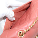 CHANEL Matelasse Ketting Schoudertas Lamsleer Roze Goud CC Auth 190185SAM-27