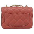 CHANEL Matelasse Ketting Schoudertas Lamsleer Roze Goud CC Auth 190185SAM-2