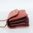 CHANEL Matelasse Ketting Schoudertas Lamsleer Roze Goud CC Auth 190185SAM-3