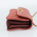 CHANEL Matelasse Ketting Schoudertas Lamsleer Roze Goud CC Auth 190185SAM-4