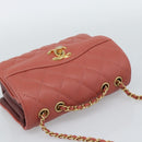 CHANEL Matelasse Ketting Schoudertas Lamsleer Roze Goud CC Auth 190185SAM-6