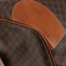 CELINE Macadam Canvas Boston Bag PVC Leather Brown Gold Auth 190187A-14