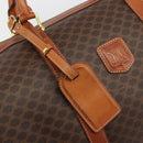 CELINE Macadam Canvas Boston Bag PVC Leather Brown Gold Auth 190187A-17