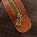 CELINE Macadam Canvas Boston Bag PVC Leather Brown Gold Auth 190187A-19