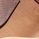 CELINE Macadam Canvas Boston Bag PVC Leather Brown Gold Auth 190187A-12