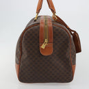 CELINE Macadam Canvas Boston Bag PVC Leather Brown Gold Auth 190187A-4