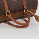 CELINE Macadam Canvas Boston Bag PVC Leather Brown Gold Auth 190187A-8