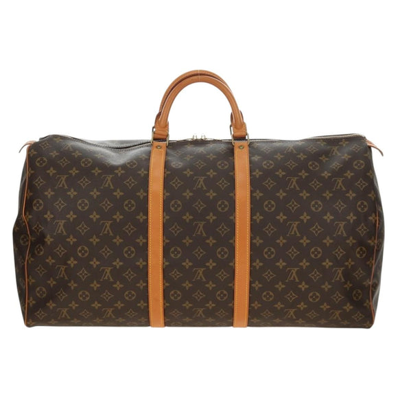LOUIS VUITTON Monogram Keepall 60 Boston Bag M41422 LV Auth 190188V