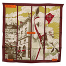 HERMES Carre 70 Scarf ""QUAND SOUDAIN"" Silk Red Auth 190192M-1