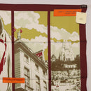HERMES Carre 70 Scarf ""QUAND SOUDAIN"" Silk Red Auth 190192M-16