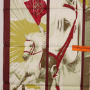 HERMES Carre 70 Scarf ""QUAND SOUDAIN"" Silk Red Auth 190192M-17