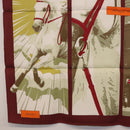 HERMES Carre 70 Scarf ""QUAND SOUDAIN"" Silk Red Auth 190192M-20