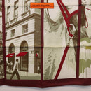 HERMES Carre 70 Scarf ""QUAND SOUDAIN"" Silk Red Auth 190192M-9