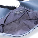 CHANEL Boy Chanel Chain Shoulder Bag Denim Blue Silver CC Auth 190194SAM-10