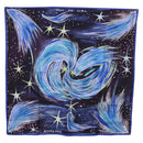 HERMES Carre 90 Scarf ""FEUX DU CIEL"" Silk Blue Auth 190195-1
