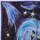 HERMES Carre 90 Scarf ""FEUX DU CIEL"" Silk Blue Auth 190195-2