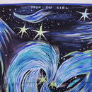 HERMES Carre 90 Scarf ""FEUX DU CIEL"" Silk Blue Auth 190195-3