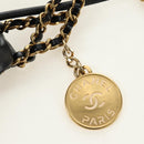 CHANEL CHANEL22 Chain Hand Bag Lamb Skin Black Gold CC Auth 190198SAM-9