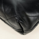 CHANEL CHANEL22 Chain Hand Bag Lamb Skin Black Gold CC Auth 190198SAM-20