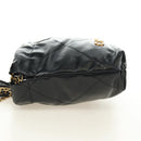 CHANEL CHANEL22 Chain Hand Bag Lamb Skin Black Gold CC Auth 190198SAM-4