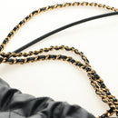 CHANEL CHANEL22 Chain Hand Bag Lamb Skin Black Gold CC Auth 190198SAM-14