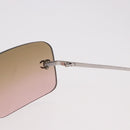CHANEL COCO Mark Sunglasses metal Silver tone CC Auth 190199M-10