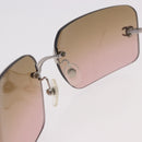 CHANEL COCO Mark Sunglasses metal Silver tone CC Auth 190199M-14
