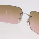 CHANEL COCO Mark Sunglasses metal Silver tone CC Auth 190199M-15