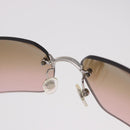 CHANEL COCO Mark Sunglasses metal Silver tone CC Auth 190199M-16