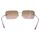 CHANEL COCO Mark Sunglasses metal Silver tone CC Auth 190199M-2