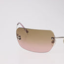 CHANEL COCO Mark Sunglasses metal Silver tone CC Auth 190199M-3