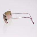 CHANEL COCO Mark Sunglasses metal Silver tone CC Auth 190199M-7
