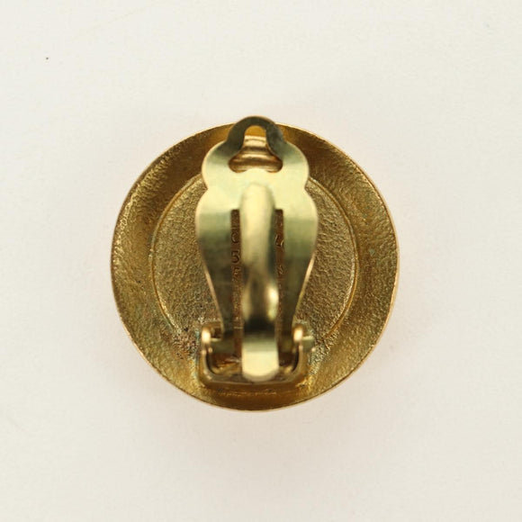 CHANEL COCO Mark Earring metal Gold Tone CC Auth 190201M